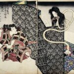 歌川国貞 「尾上菊五郎　御名残狂言　ろくろ首」