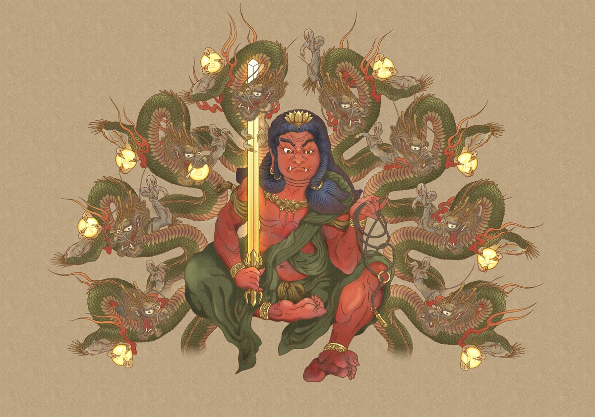 不動明王八大竜王図